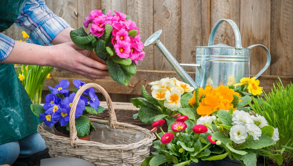 Gift idea- A potted plant or flowers for the garden